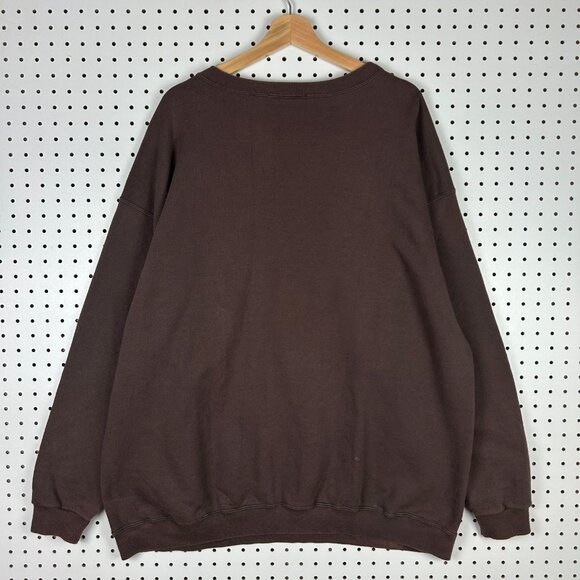 Newport Rhode Island Crewneck XXL Brown Graphic 90s Vintage Sweatshirt Faded Y2K - Picture 4 of 6